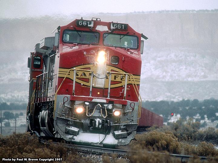 ATSF Images/Out West/ATSF 661 at Guam, NM in January 2001